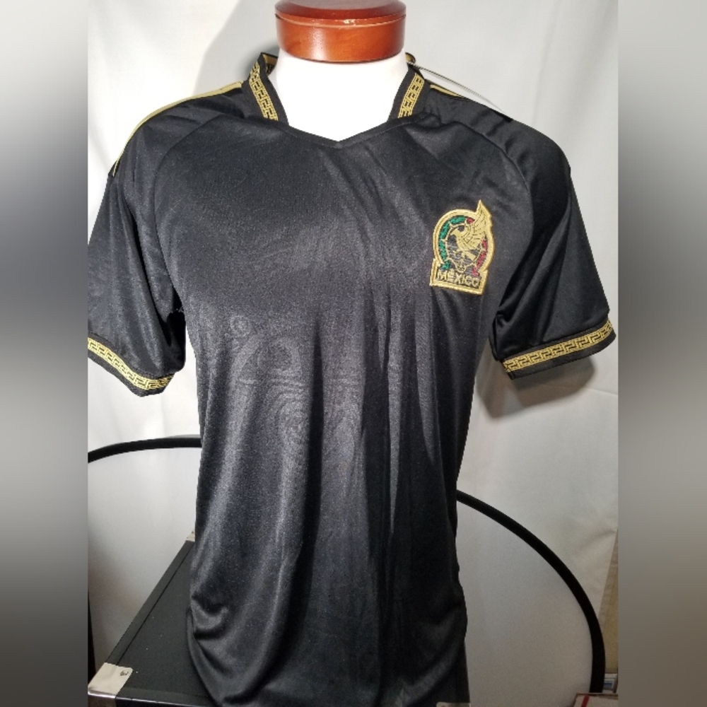 Soccer jersey fan version mexico black